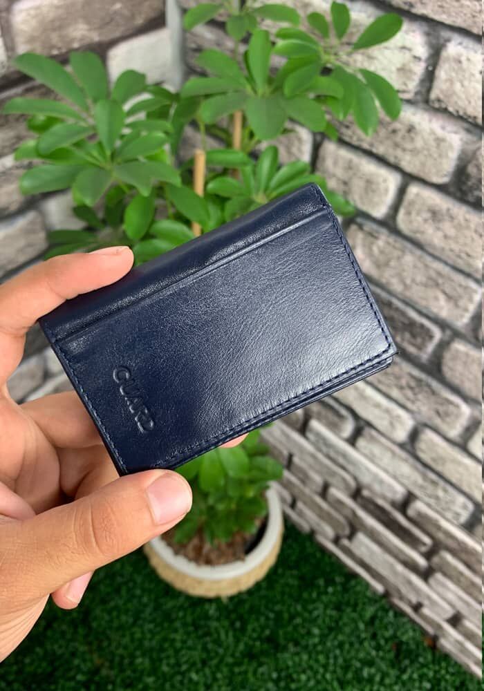 Navy Blue Nappa Leather Card Holder