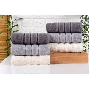 Cotton 3-Piece Towel Set Gray (ND)