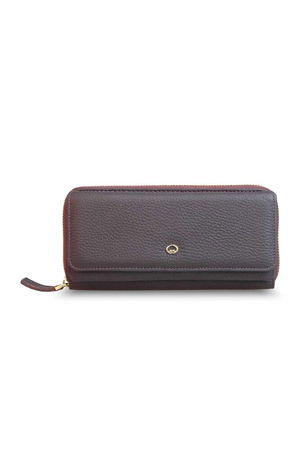 Matte Burgundy Leather Lady Wallet