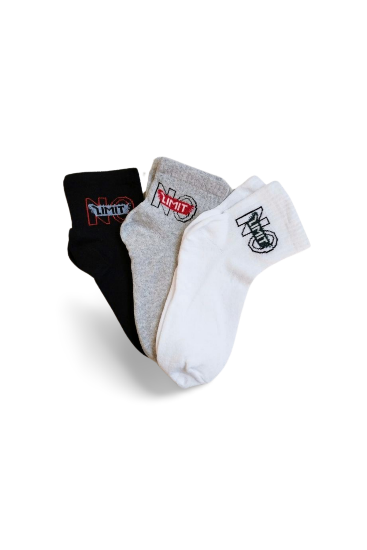 Cotton Short Ankle Socks Summer No Limit 3 Pairs