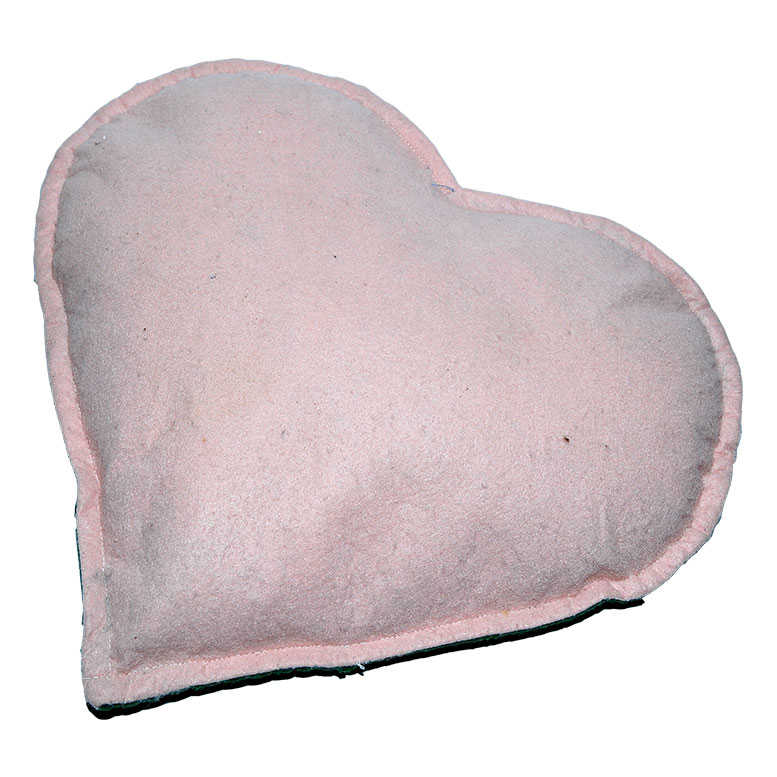 Heart Patterned Natural Rock Salt Pillow Green - Powder 2-3 Kg