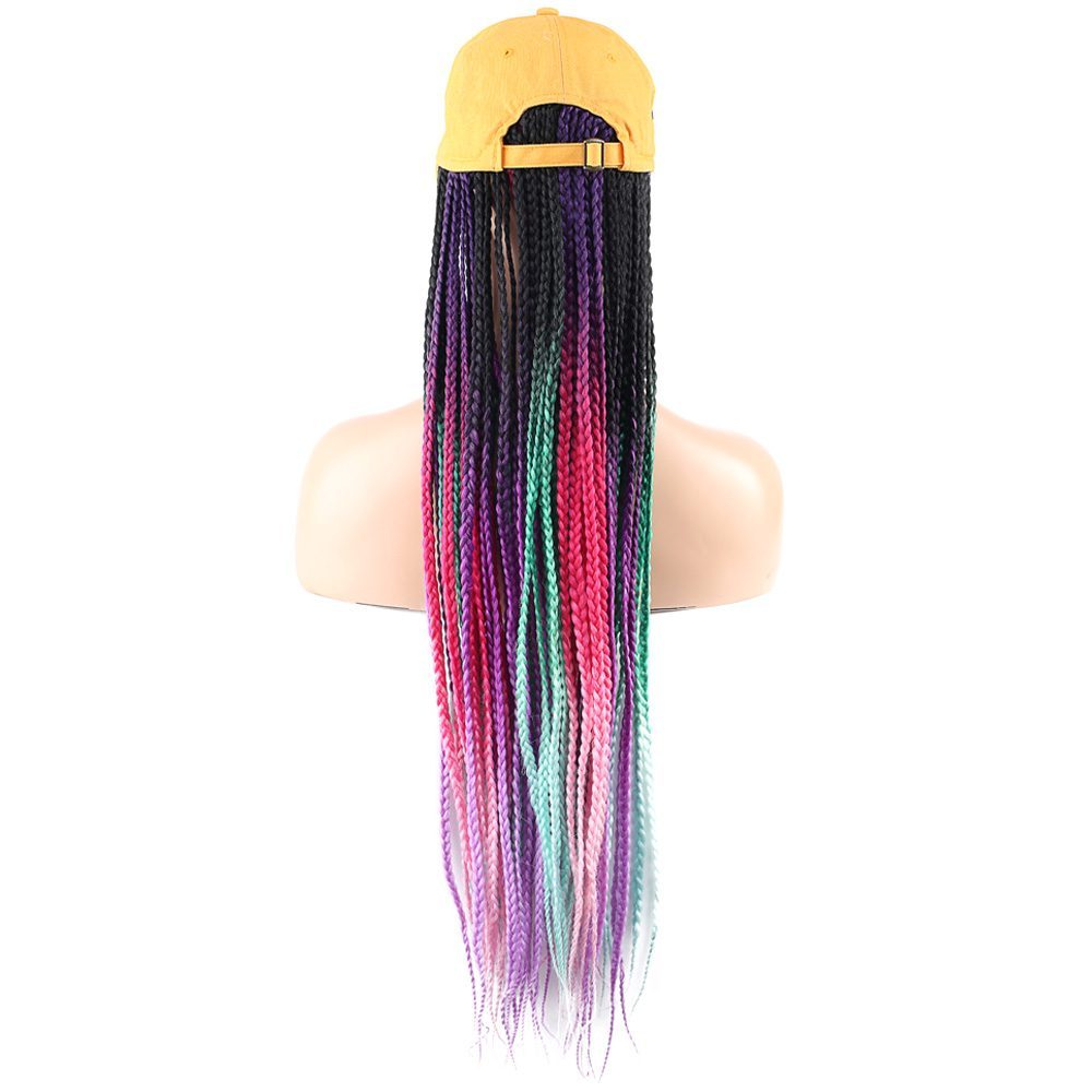 Yellow Hat Look Mesh Wig / Mixed Color