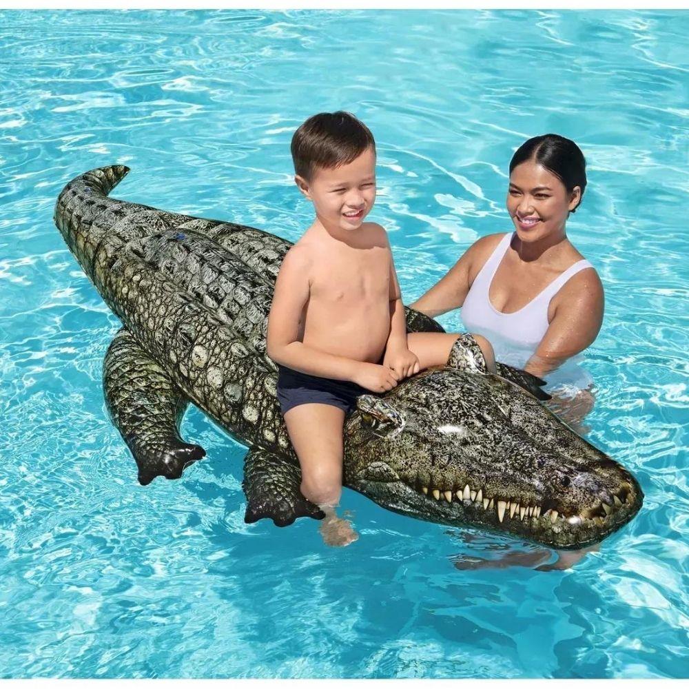 Realistic Crocodile Ride On With Grip 193x94 Cm