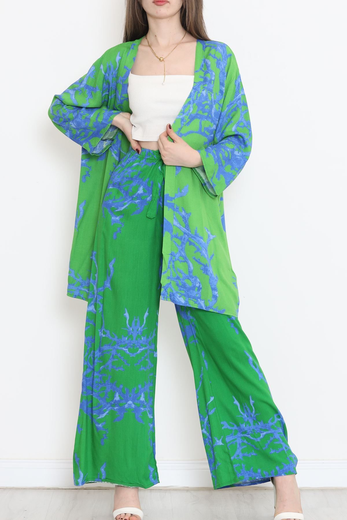 Kimono Set Green Blue