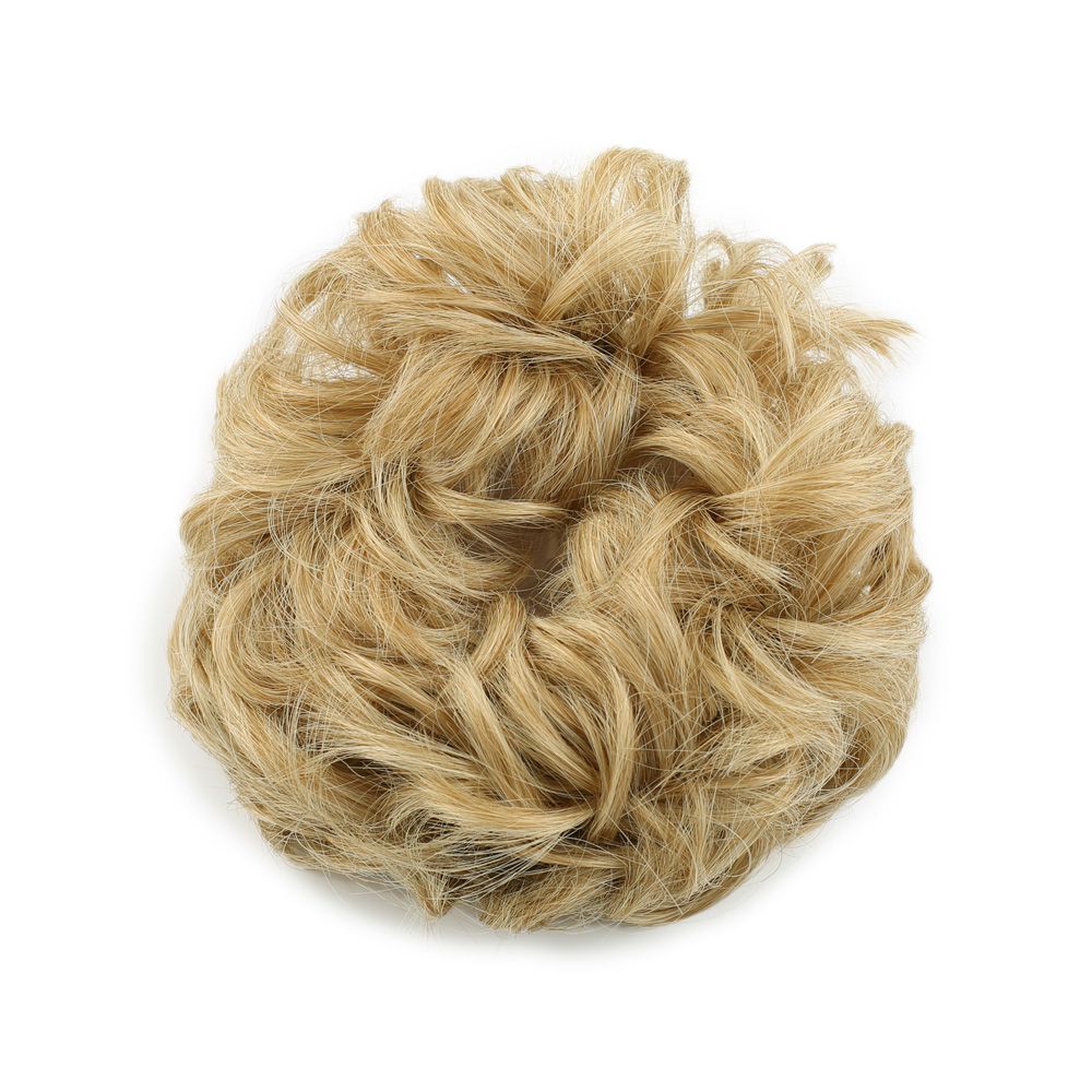 Dense Fiber Synthetic Rubberized Bun Buckle / Caramel Platinum Highlight