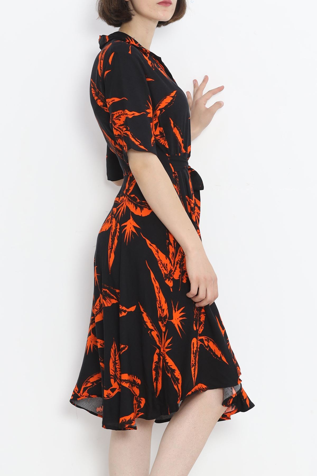 Patterned Dress Blackorange