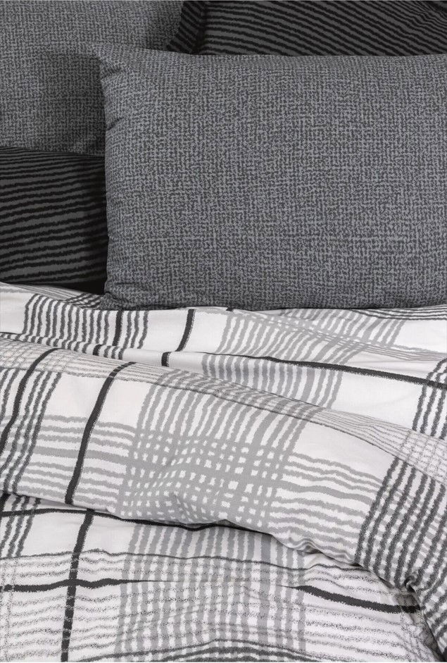 Modern Double Duvet Cover Will Anthracite