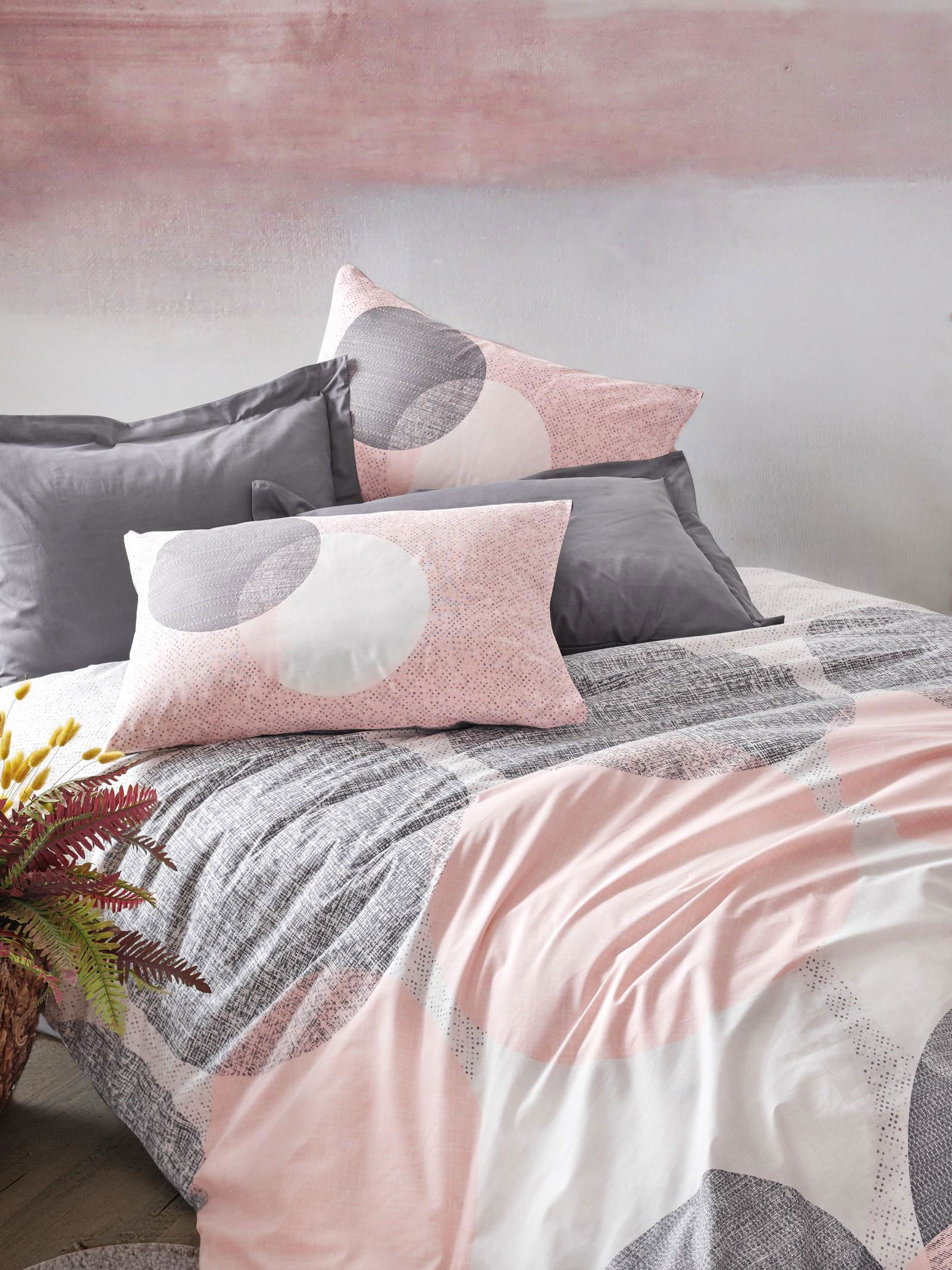 Double Duvet Cover Set Leron Gray