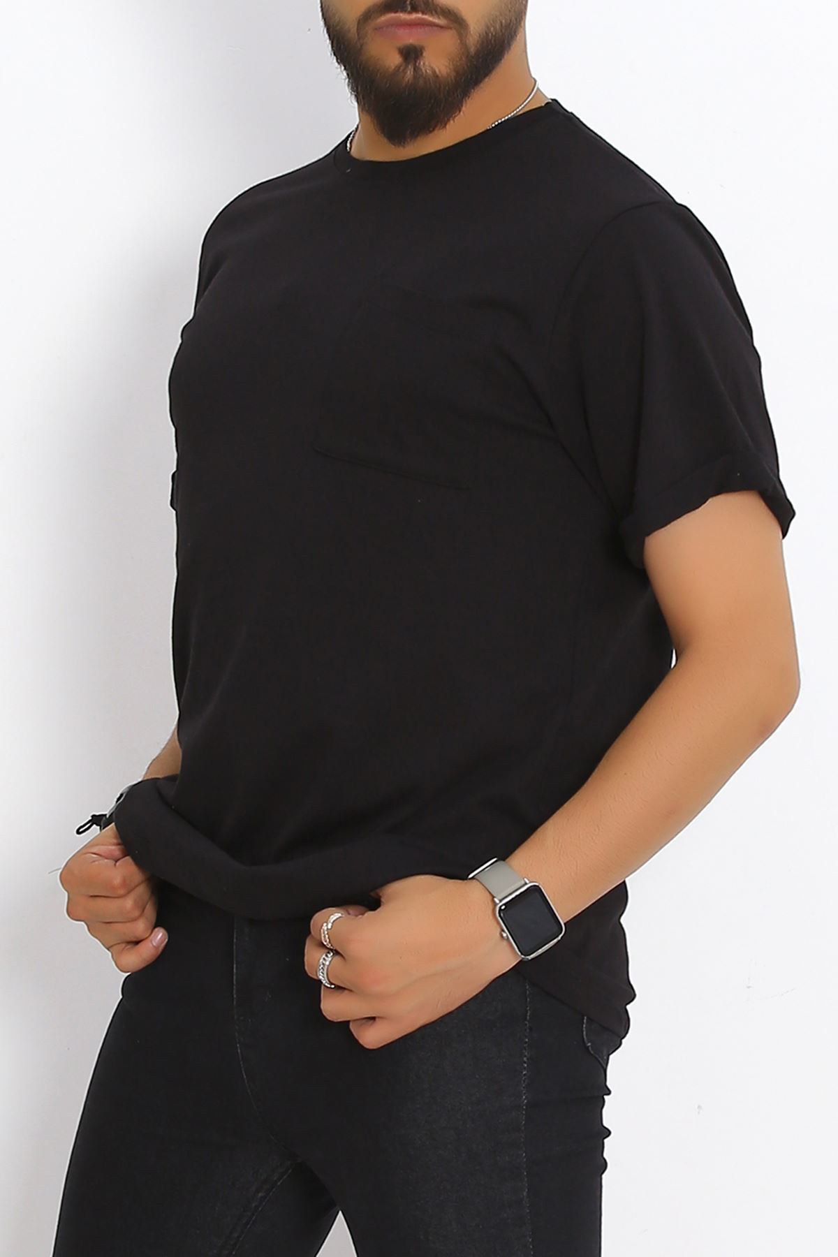 Men's T-shirt with Pockets Black