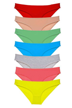 7pcs Super Eco Set Lycra Women Slip Panties Multicolor