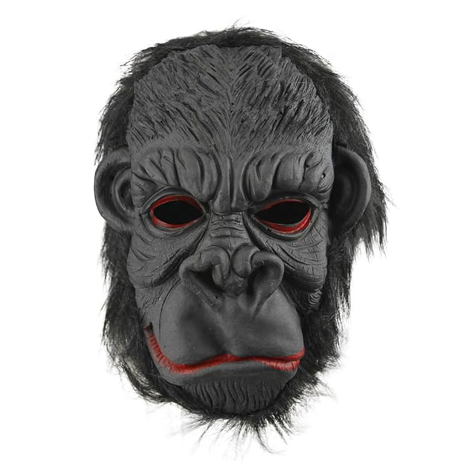 Latex Gorilla Mask Monkey Mask Meat Mask Orangutan Black Hair 3 No