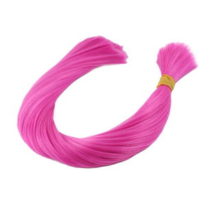 Fuchsia Multicolored Synthetic Gnarled Hair / 1Kg