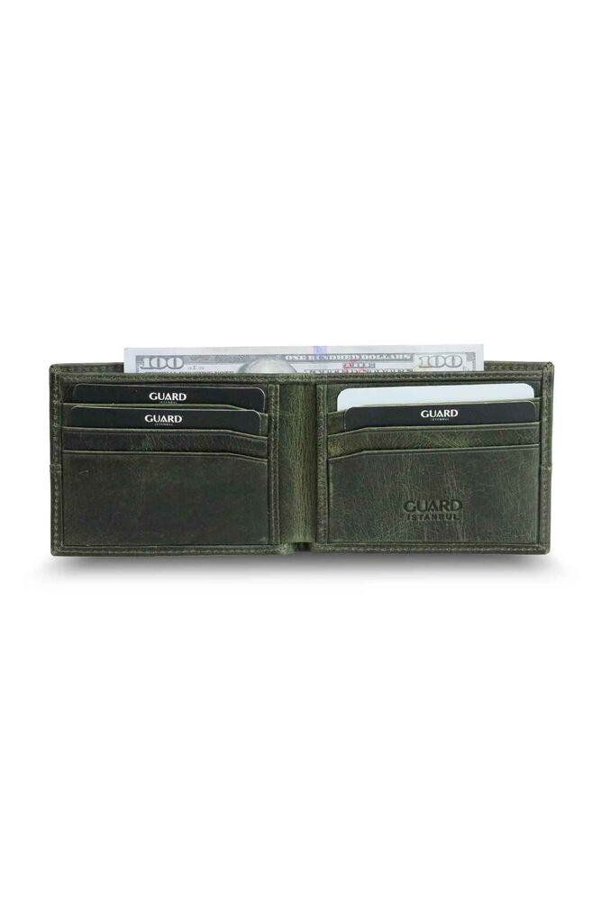 Antique Green Slim Classic Leather Men's Wallet