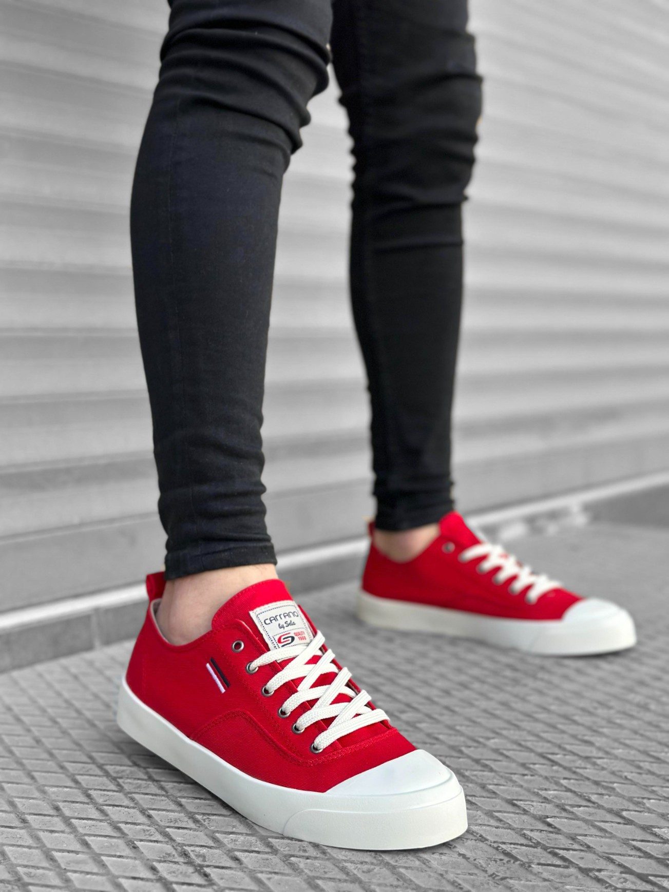 Comfortable Flat Sole Linen Lace-up Red Casual Men's Shoes