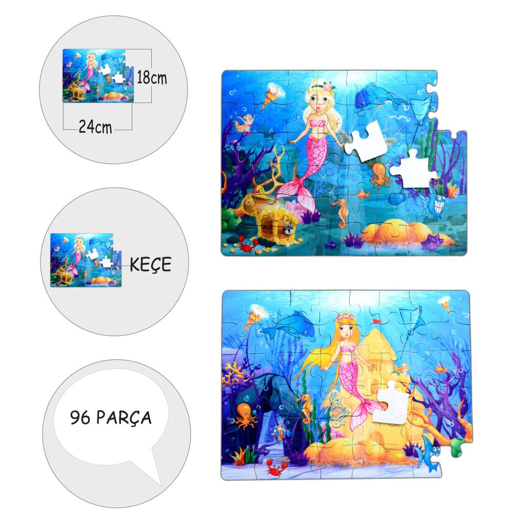 Mermaid 5+ Felt Jigsaw Puzzle - 5 Years Puzzle