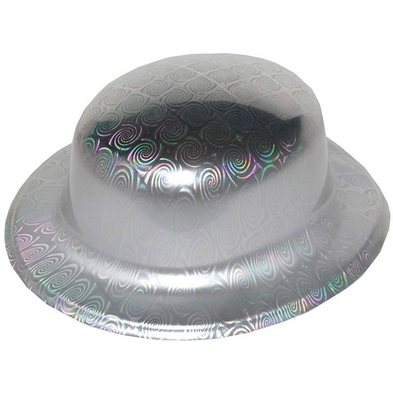 Silver Color Hologram Plastic Round Melon 27x24 cm