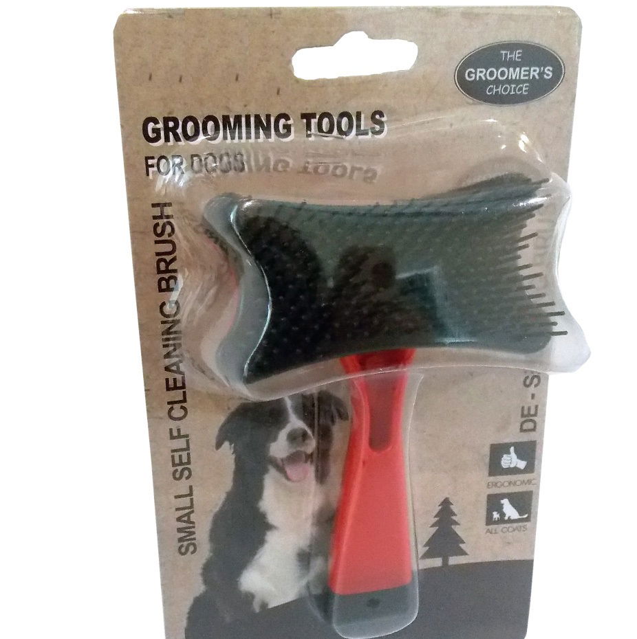 Pet Comb - Self Cleaning Brush - Red