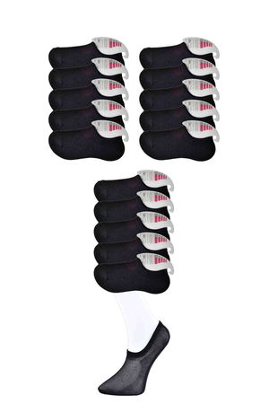 Black Women's Invisible Socks 15 pairs