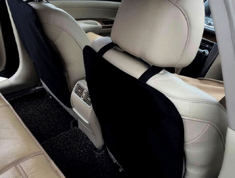 Car Seat Back Protector 2-Piece Cover - Black