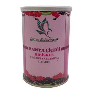 African Okra Flower Hibiscus Mecca Rose Natural 100 Gr Tin Box