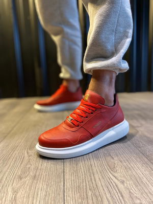 Knack High Sole Casual Shoes 040 Red