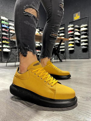 Knack High Sole Casual Shoes 045 Yellow (Black Sole)