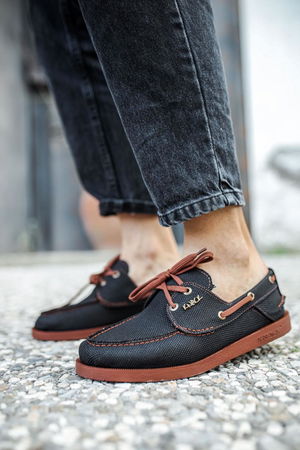 Knack Seasonal Linen Shoes 008 Black (Tan Sole)