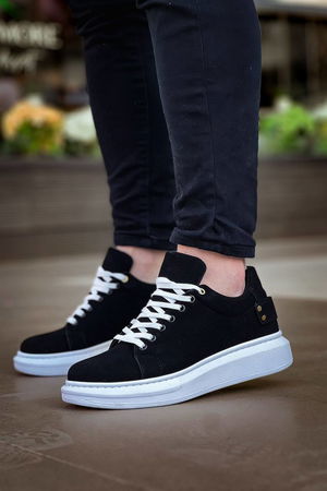 KB047 Black Suede Casual Men's Shoes