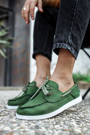 Knack Seasonal Linen Shoes 008 Green