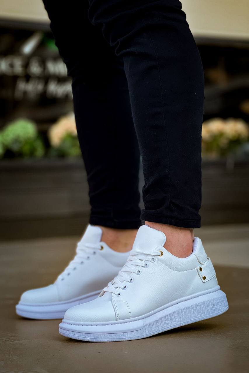 KB047 White Skin Casual Men's Shoes