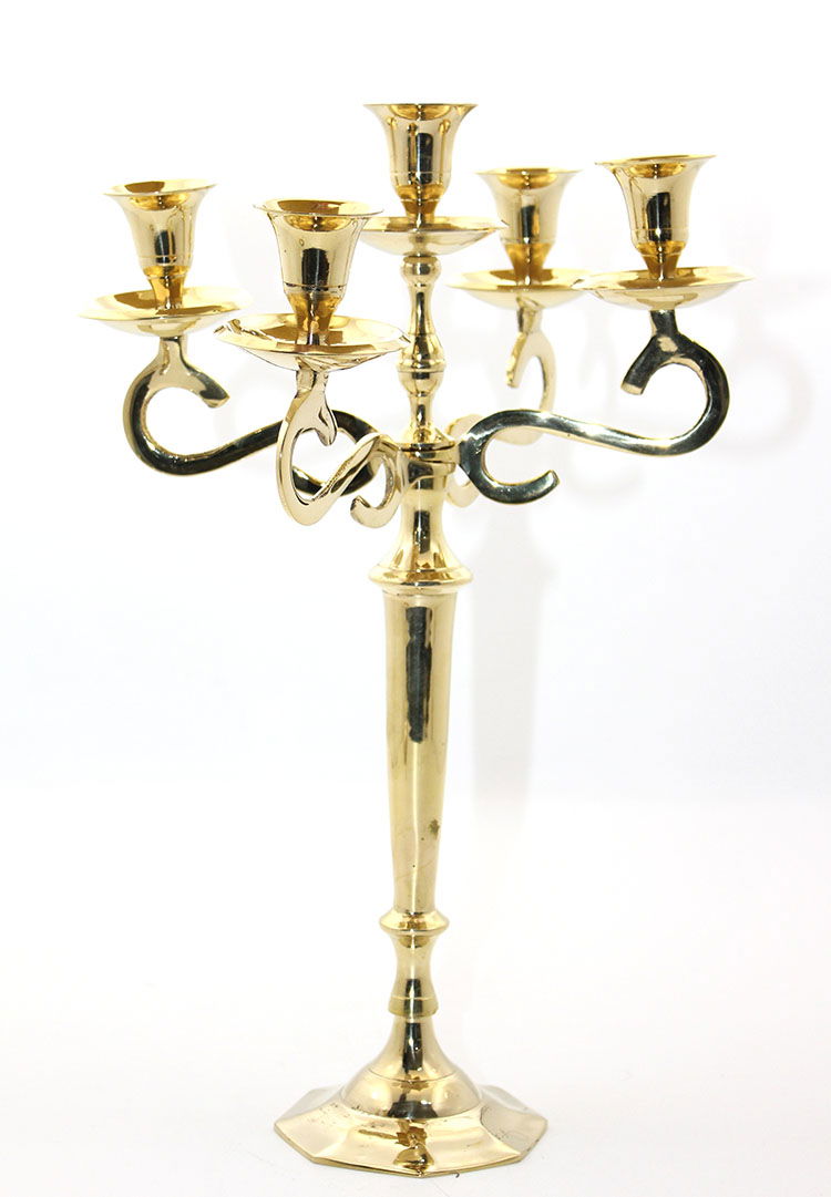 Brass 5 Piece Candlestick 20097