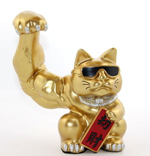 Polyester Lucky Cat Figure Alk2273