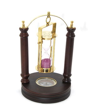 Brass Hourglass and Compass 5053