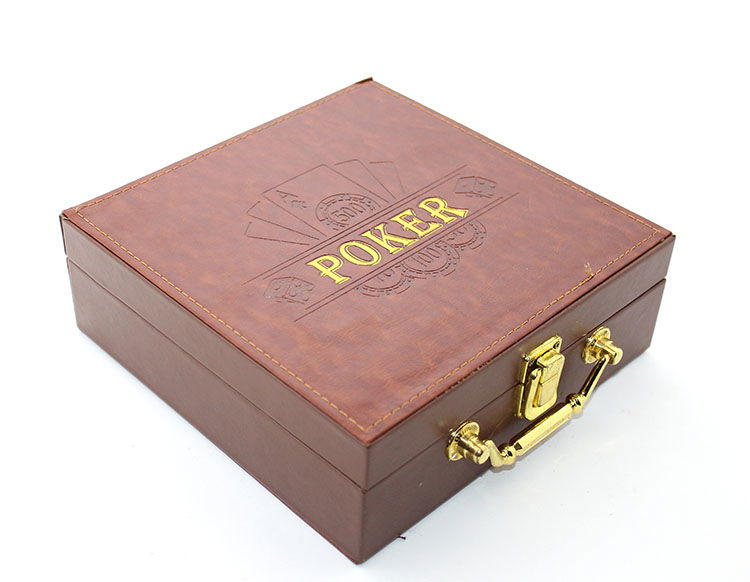 100 Chip Poker Game with Leather Case Alk1496