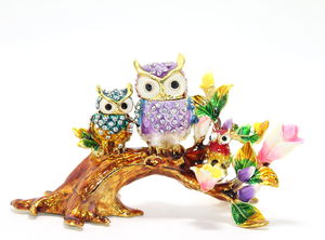 Swaroski Owl on a Branch 3 pcs Alk2038