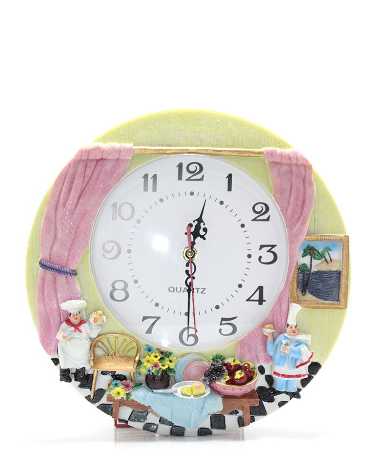 Wall Hanging Cook Design Polyester Clock ALK1538