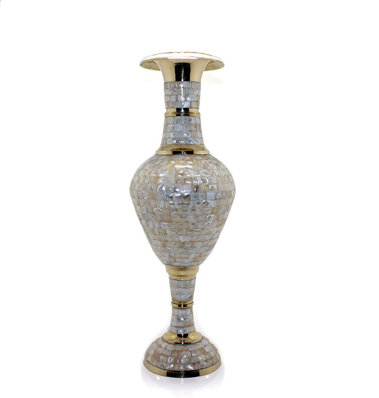 Brass Pearl Vase 35 Cm KSK128