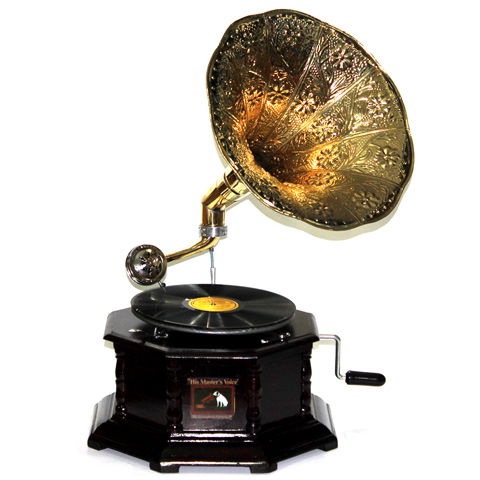 Wooden Hexagonal Gramophone KSK442