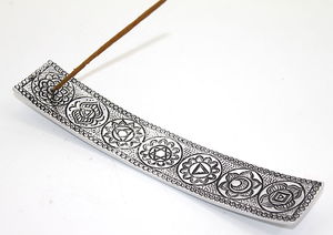 Metal Boat 7 Chakra Incense Holder Ksk2193