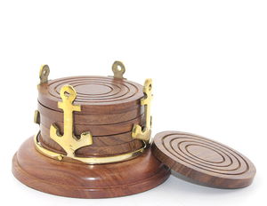 Brass Anchor Coasters W592