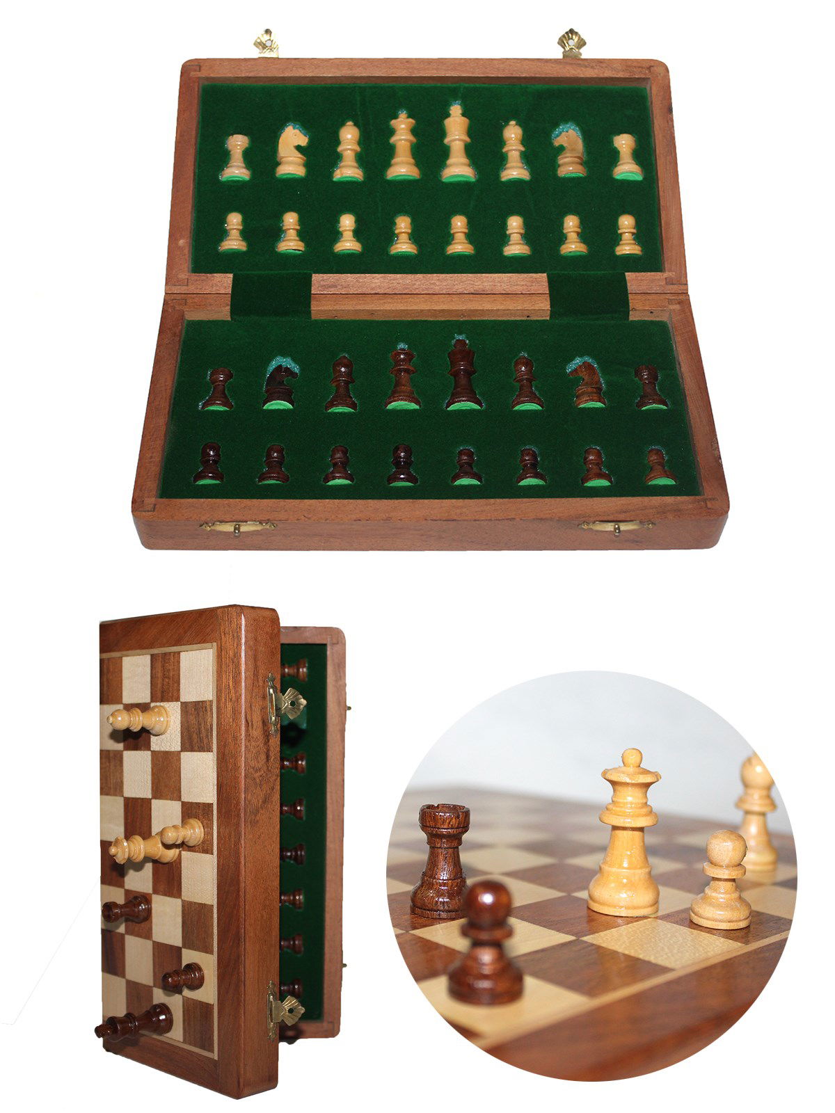 Wooden Foldable Boxed Chess Game with Magnet Pieces 30 Cm G614