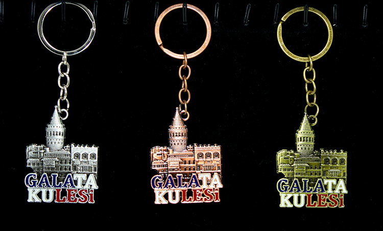 Metal Galata Tower Keychain Alk2212