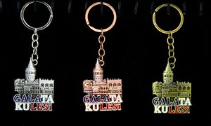 Metal Galata Tower Keychain Alk2212