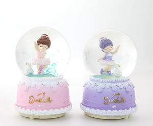 Lighted Musical Snow Globe 13 Cm Alk1846