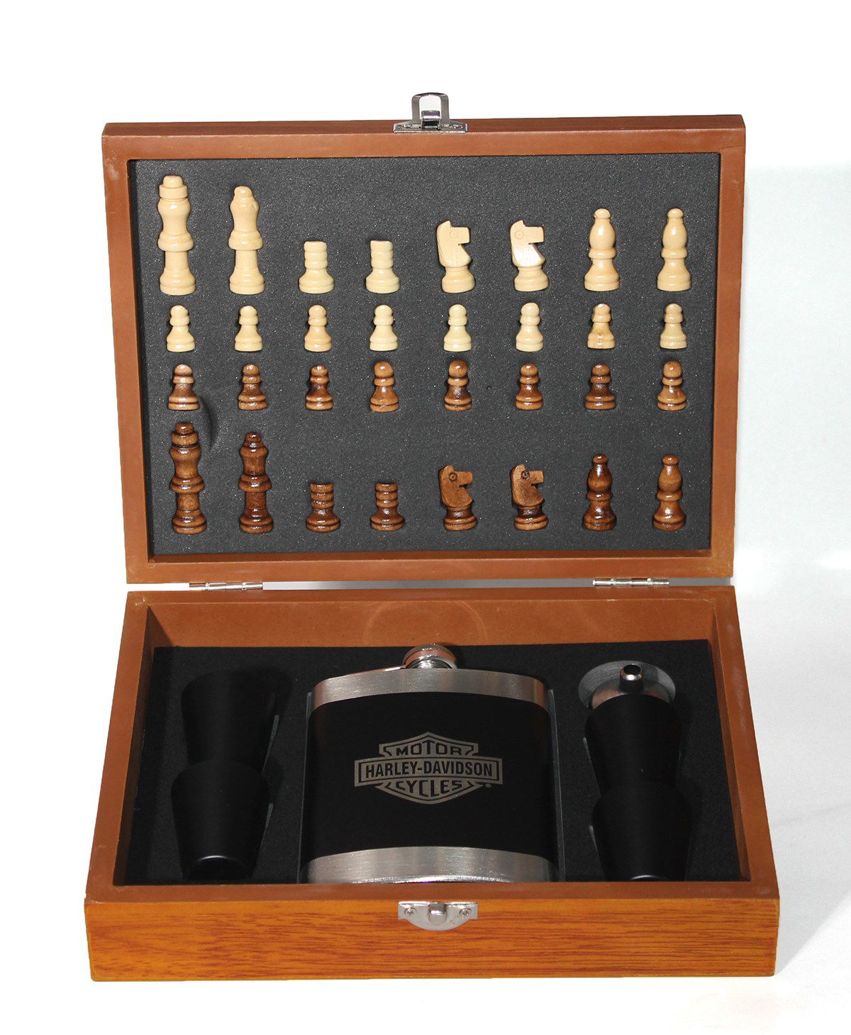 Stainless Steel Flask Set Chess Flask Set with Wooden Box ALK36