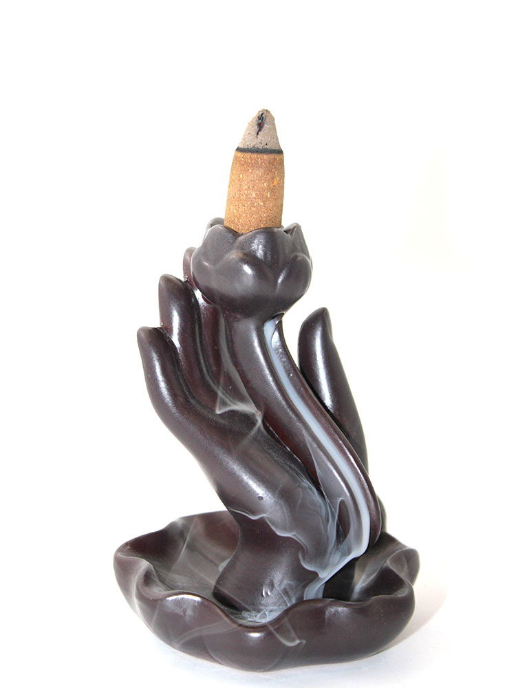 Ceramic Backflow Hand Design Incense Burner Alk2484