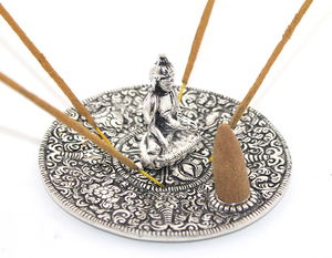 Metal Round Gnarled Incense Burner Ksk2188