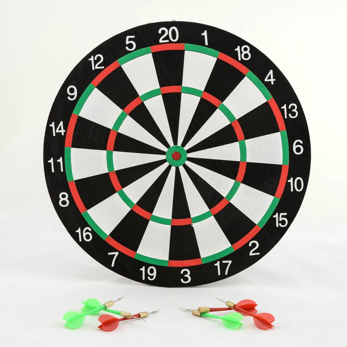 Double Sided 35 Cm Dart Board And 4 Arrows 6aly717