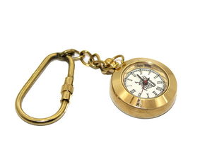 Brass Clock Keychain 7243