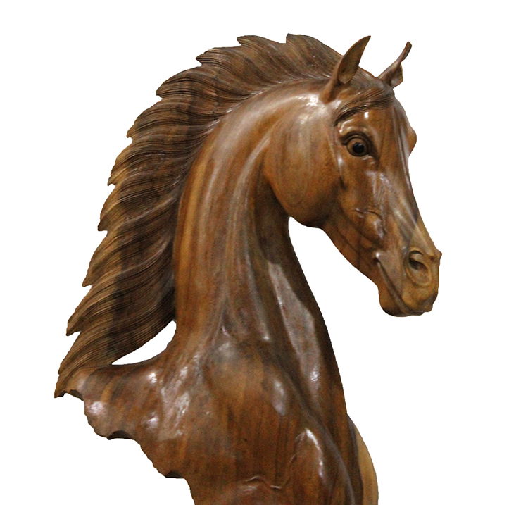 Wooden Horse Bust 100 cm ST00046